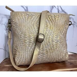 Day & mood kee hobo crossbody/shoulder mettalic gold